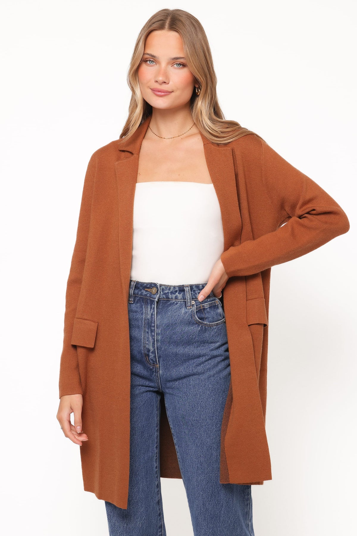 Petal and Pup USA OUTERWEAR Chester Horses Coatigan - Brown