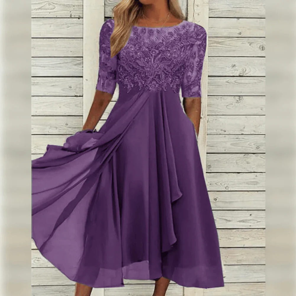 Women's Tailored Dress with Breathable Fabric and Flattering Fit for Special Events