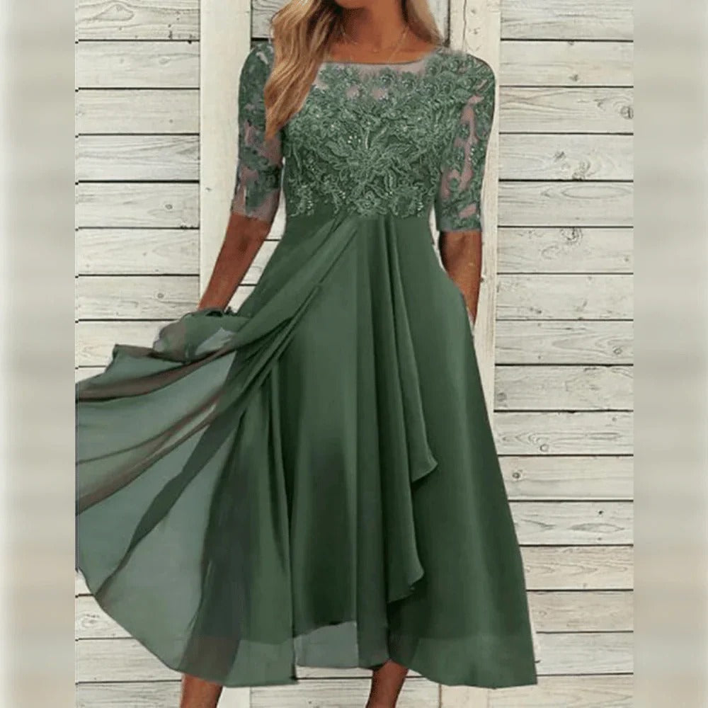 Women's Tailored Dress with Breathable Fabric and Flattering Fit for Special Events