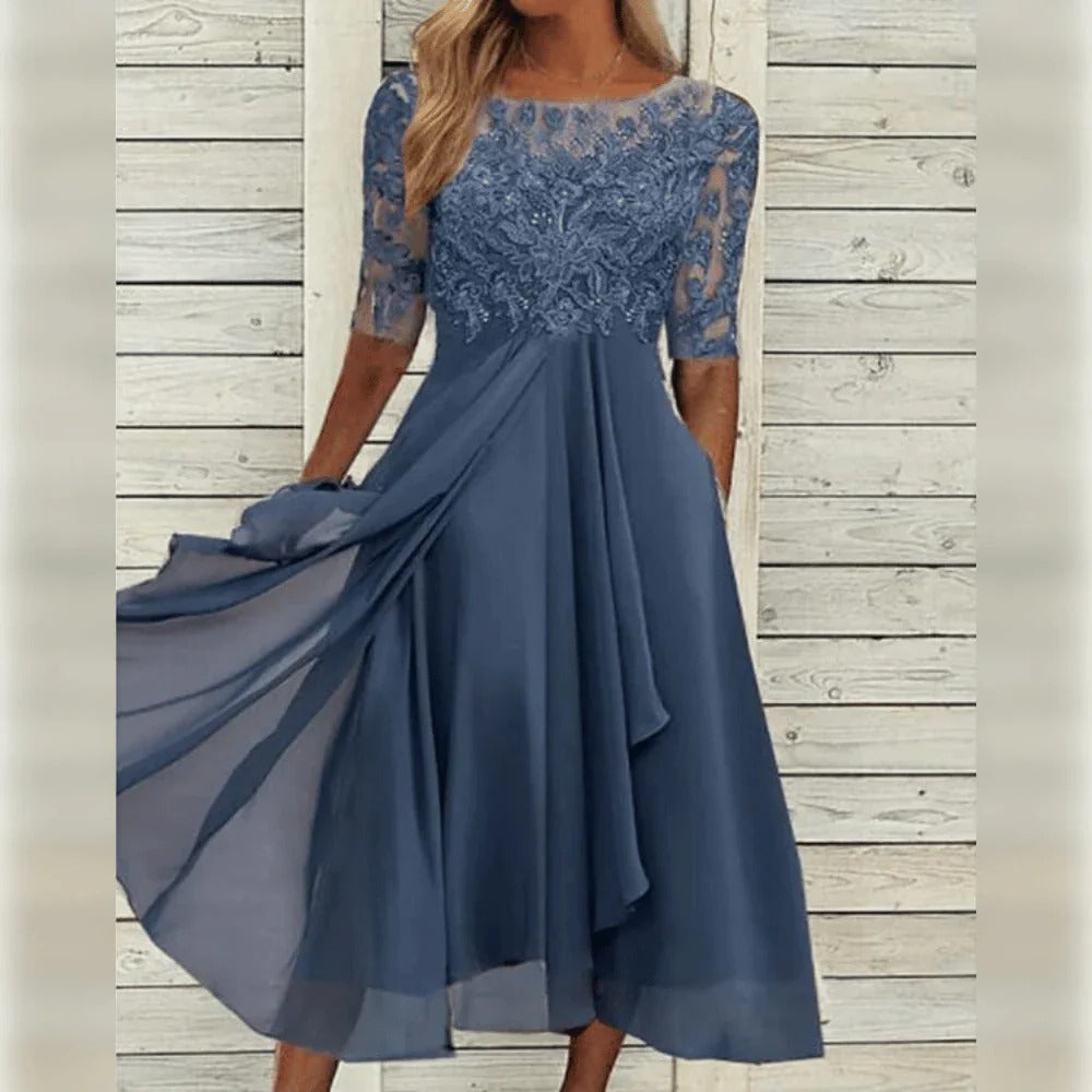 Women's Tailored Dress with Breathable Fabric and Flattering Fit for Special Events