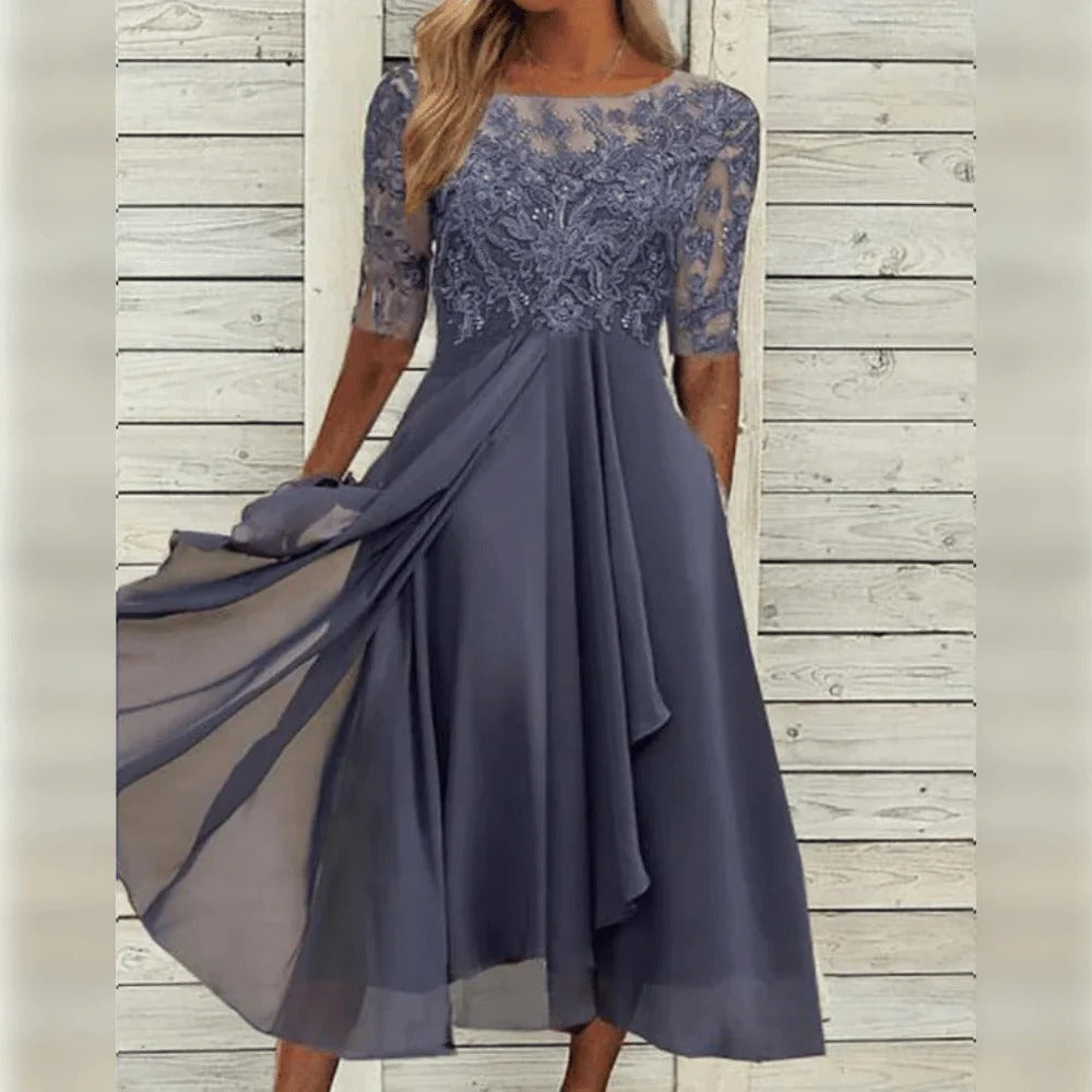 Women's Tailored Dress with Breathable Fabric and Flattering Fit for Special Events