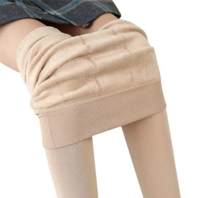 Fleece Lined Leggings with High Waist Tummy Control and Stretchable Fabric