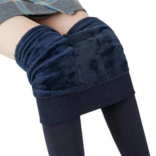 Fleece Lined Leggings with High Waist Tummy Control and Stretchable Fabric