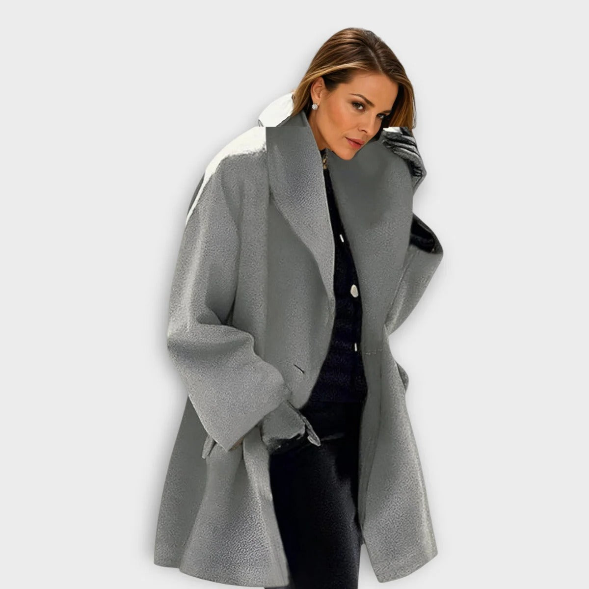 Womens Wool Blend Coat with Wind Resistant Fabric and Soft Lining