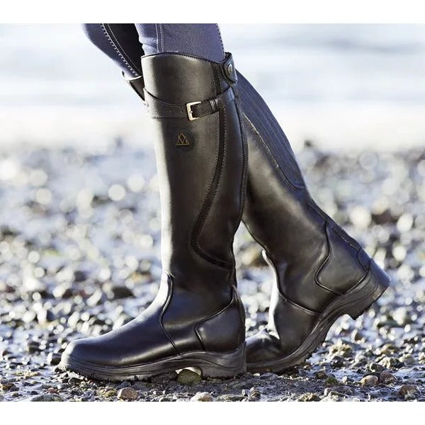 Womens Long Boots with Traction Sole and Removable Insole for Winter