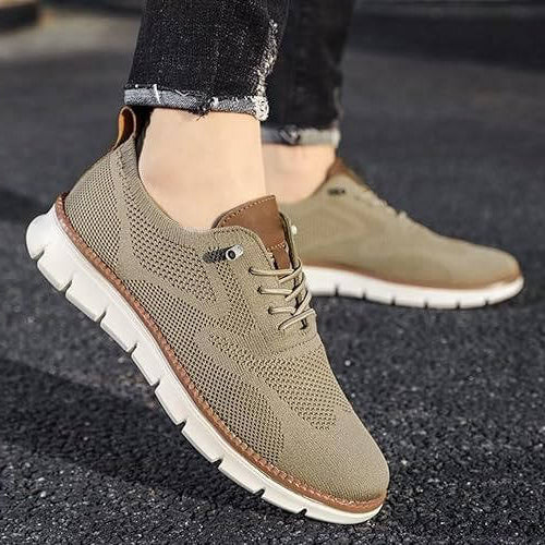 Business Casual Knit Shoes with Wide Toe Box and Slip On Design