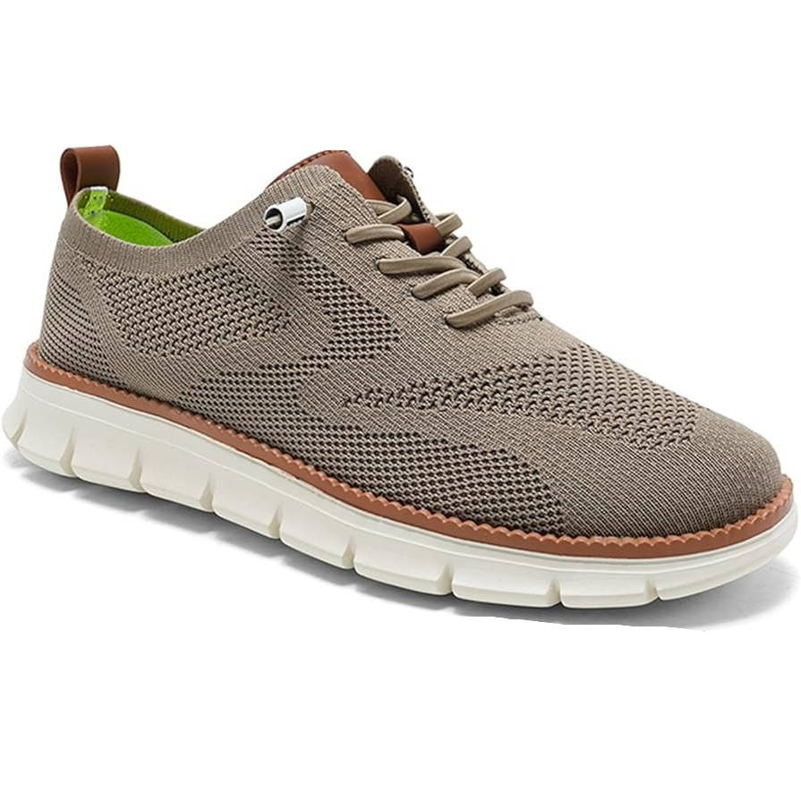 Business Casual Knit Shoes with Wide Toe Box and Slip On Design
