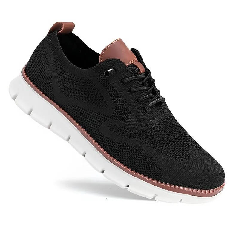 Business Casual Knit Shoes with Wide Toe Box and Slip On Design