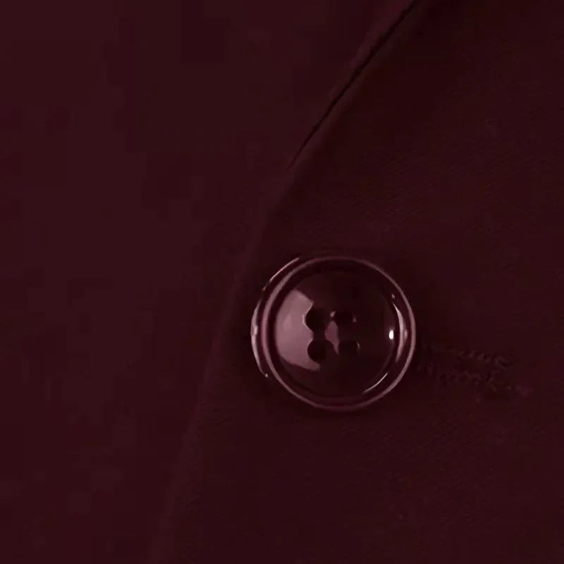 Mens slim fit three piece suit with single breasted blazer, double breasted waistcoat and trousers