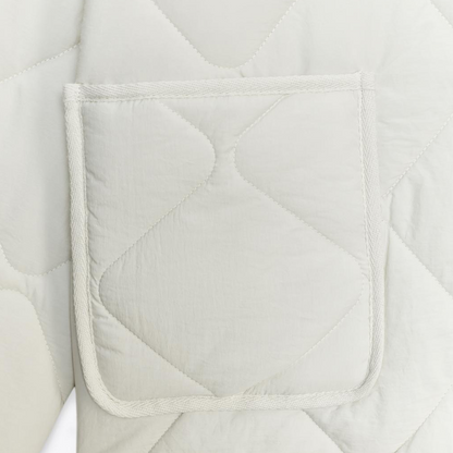 White Patch Pocket Puffer Jacket