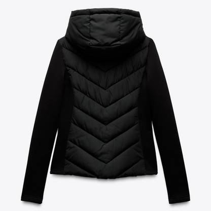 Black Combination Puffer Jacket