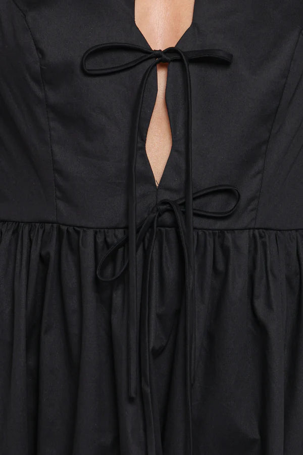 Women’s Maxi Dress with Empire Waist, Scallop V-Neck Cotton Dress