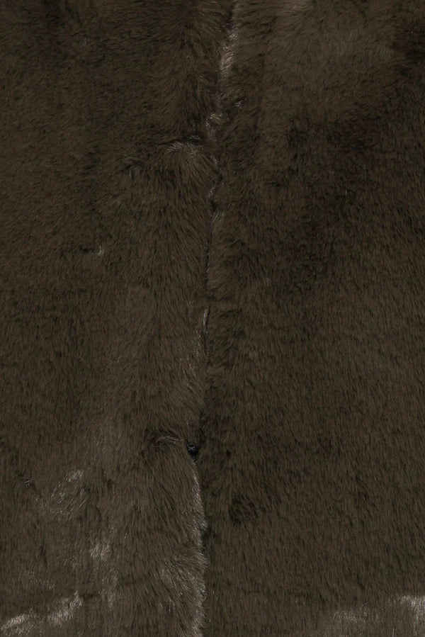 Women’s Cropped Faux Fur Jacket, Soft Lined Winter Jacket