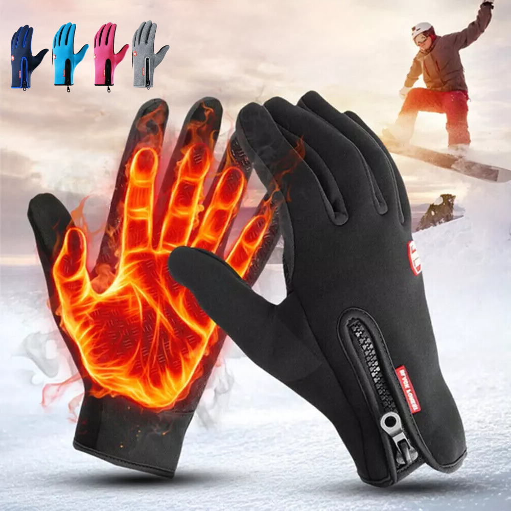 Touchscreen Winter Gloves with Thermal Lining and Silicon Grip Palms